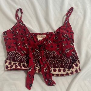 Red crop top